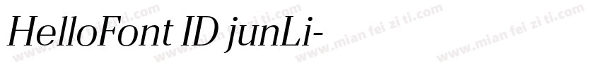 HelloFont ID junLi字体转换